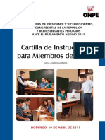Cartilla de Instruccion para Miembros de Mesa Elecciones 2011