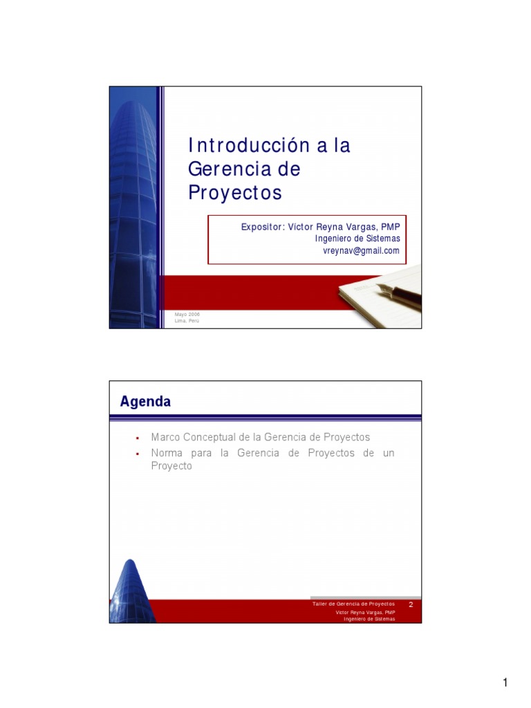 Introducción A La Gerencia de Proyectos | PDF | Calidad (comercial ...