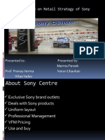 Presentation On Retail Strategy of Sony Centre