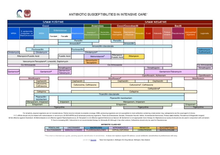 Wellington ICU Antibiotic Summary Biocides Public Health