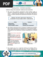 Evidence Going to the Restaurant