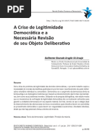 Artigo - A Crise de Legitimidade Democrática