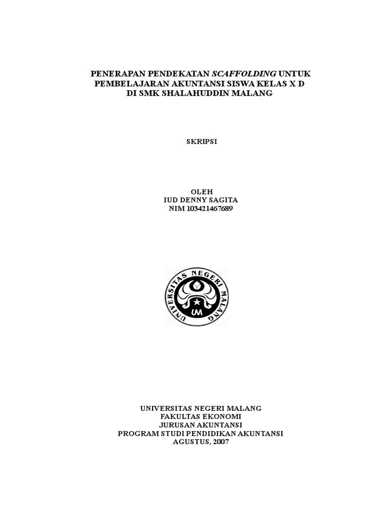 Contoh Cover Skripsi Um Pejuang Skripsi