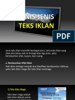 JENIS TEKS IKLAN