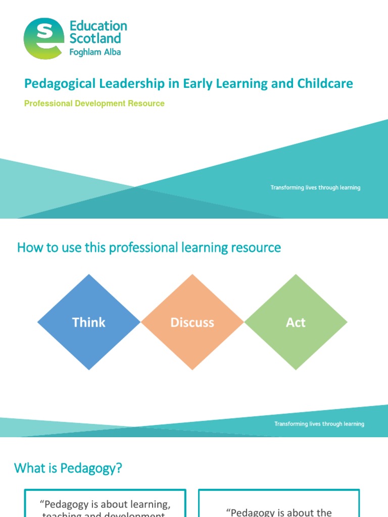 Elc24 Pedagogical Leadership | PDF | Pedagogy | Leadership