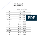 Pengaturan Jam Pelajaran