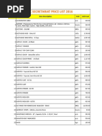 Pricelist