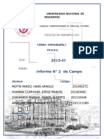 Topografía I: Segundo informe de campo de la UNI mide desniveles