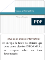 6° Básico. PPT. Artículo Informativo PDF