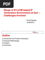 Reuse of SV-UVM Based IP Verification Environment at SoC - Challenges Involved