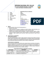 Silabo de Fundamentos Fisicos de La Mecanica - Ingenieria Mecanica