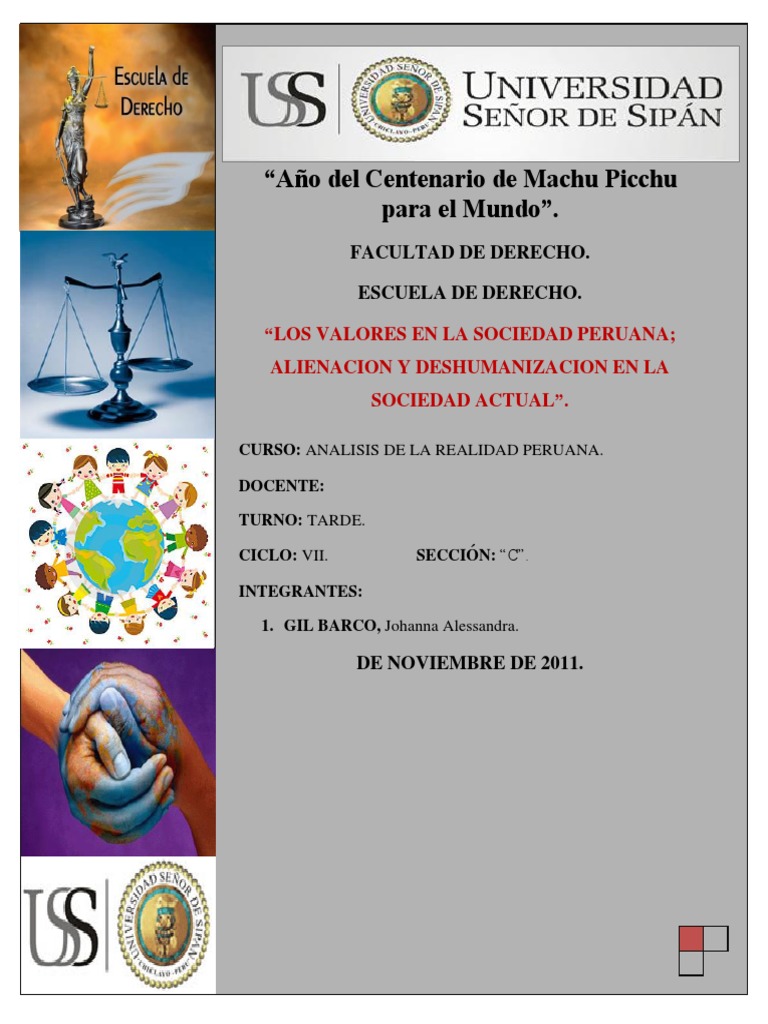 Valores y Crisis en la Sociedad Peruana | PDF | Motivación | Motivacional