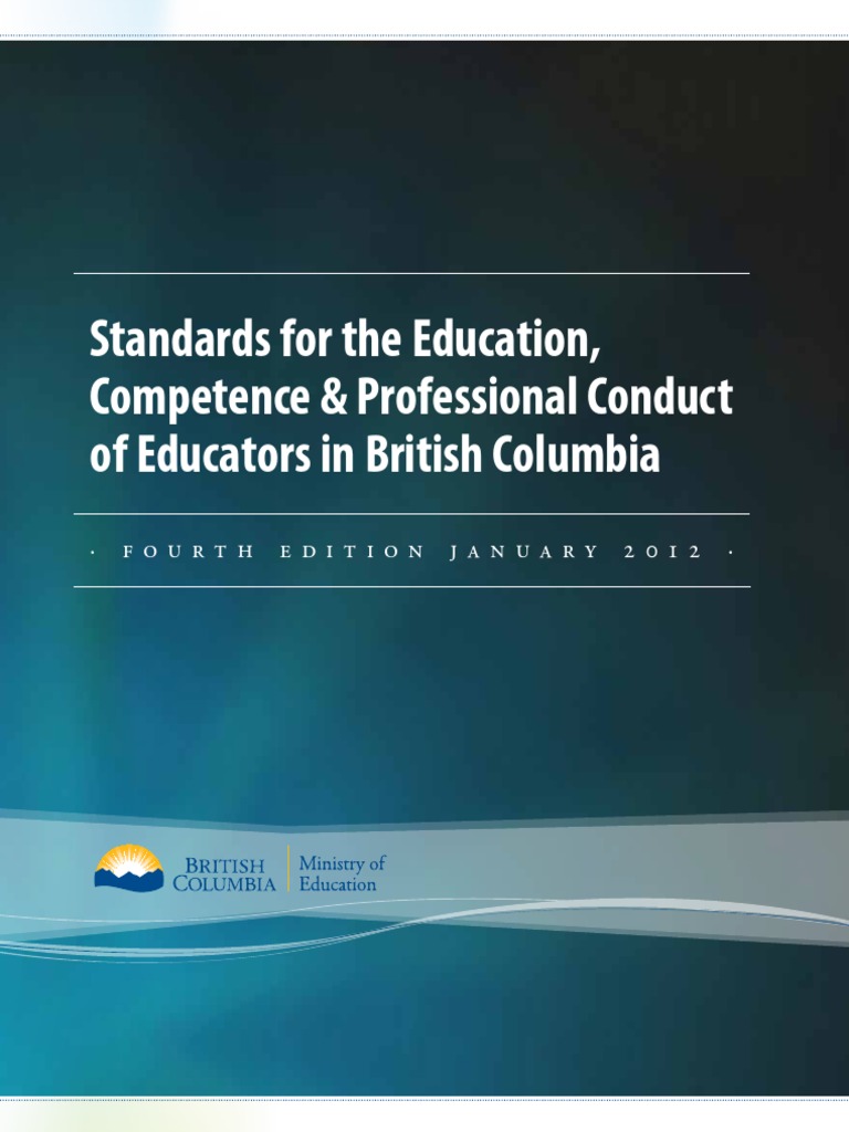 BC Educators' Standards Overview | PDF | Wellness