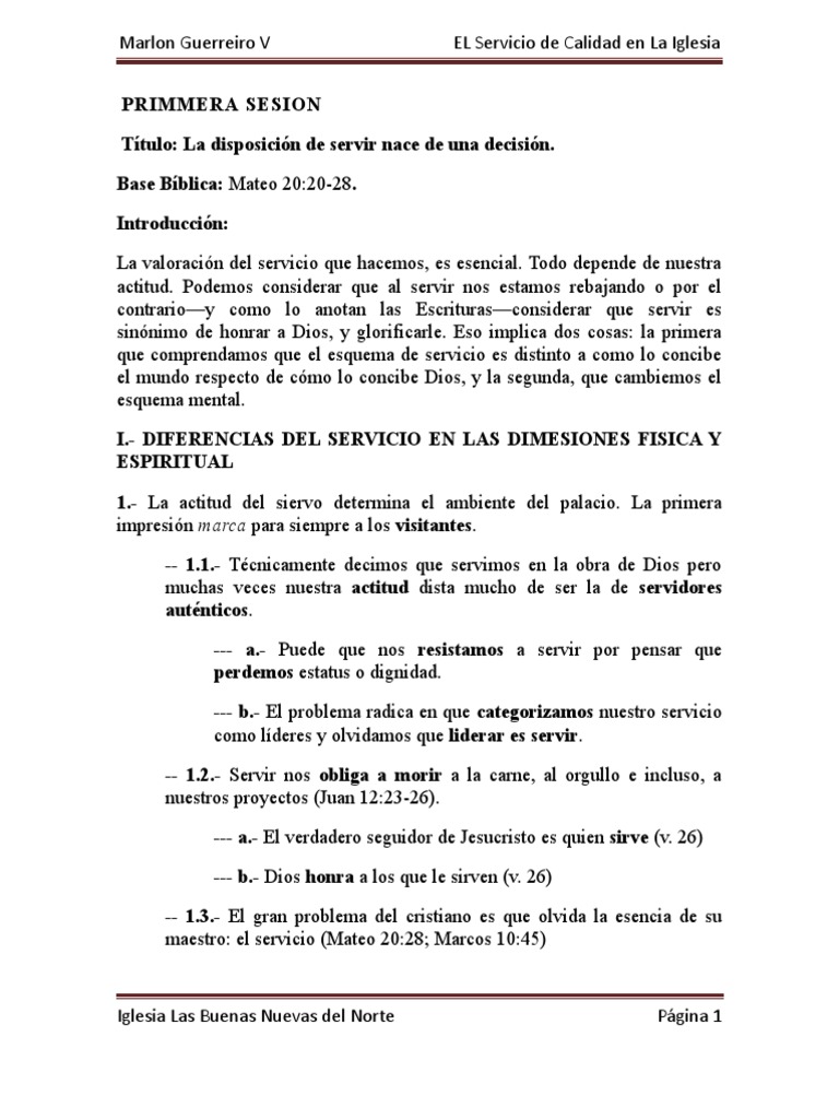 El Servicio Cristiano