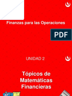 Finanzas para Operaciones - Tópicos de Matemáticas Financieras