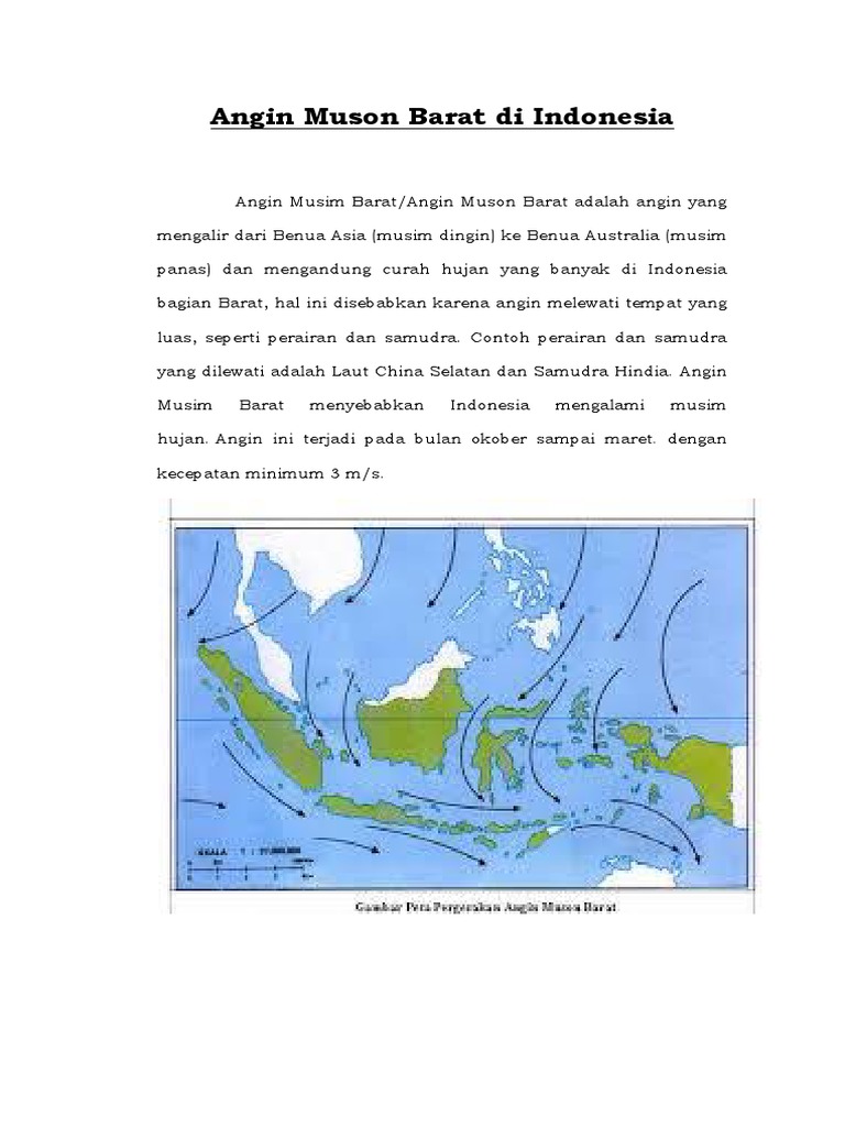 Angin Muson Barat Di Indonesia | PDF