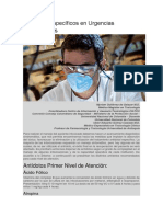 Antídotos Específicos en Urgencias Toxicológicas