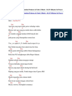 Chord Dan Lirik Lagu Bondan Prakoso & Fade 2 Black - R.I.P (Rhyme in Peace)