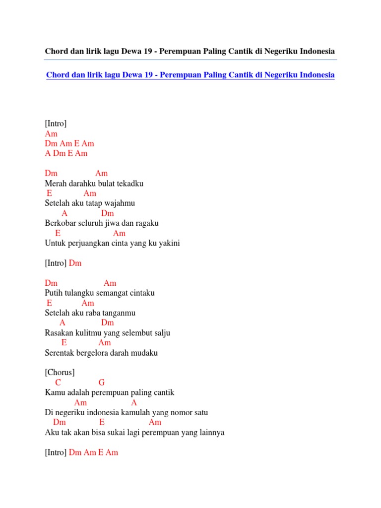 Lirik Lagu Dewa 19 Satu Hati Arsia Lirik