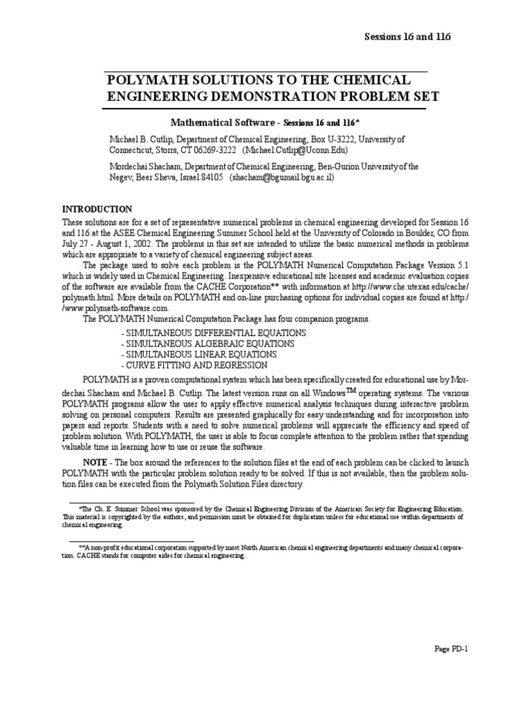Polymath Demo Solutions 2002 | PDF | Regression Analysis | Ordinary ...