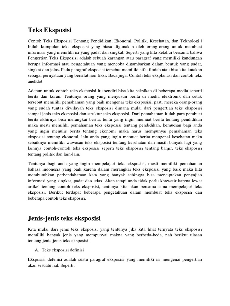 Teks Eksposisi PDF