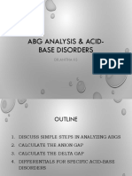 Abg Analysis & Acid-Base Disorders: DR - Anitha Ks