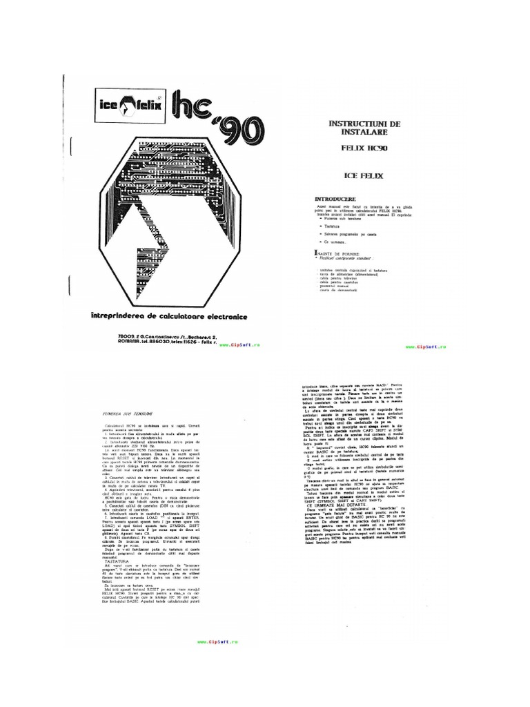 Manual Felix HC90 PDF PDF