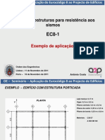 Projecto de Estruturas para Resistência Aos Sismos EC 8 Exemplo 1 PDF