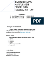 Sistem Informasi Manajemen (Teori Dan Metodologi Sistem)