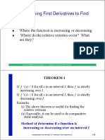 Using First Derivatives To Find: Objectives