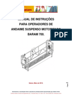 Manual de instruções para operadores de andaime suspenso motorizado Baram 700