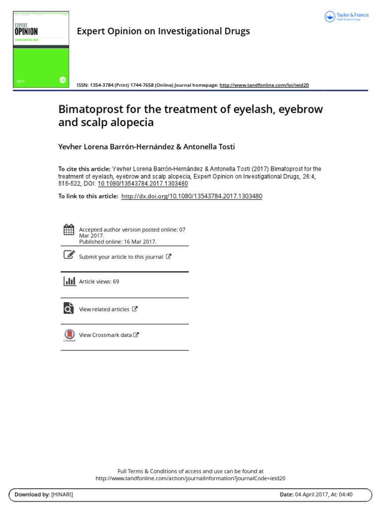 Alopecia en Cejas Hair Loss Clinical Trial