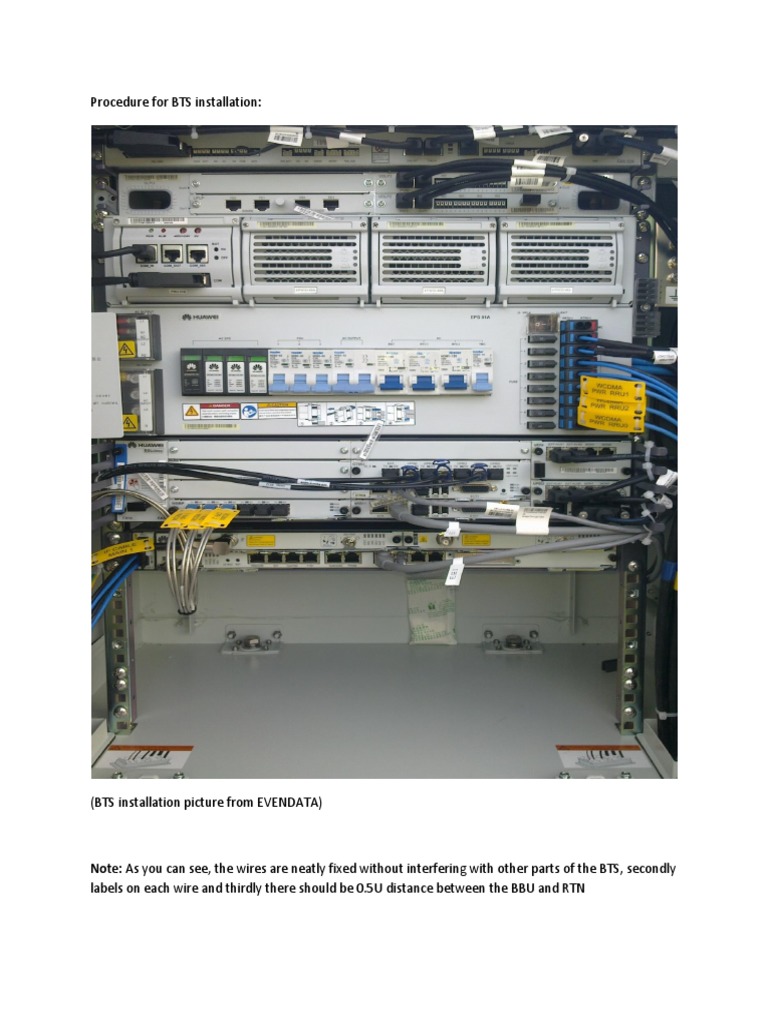 Procedure For BTS Installation | PDF