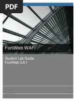 Student Guide FortiWeb 5.8.1