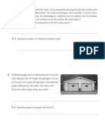 Problemas Matemáticos 4º Ano - para Avaliação