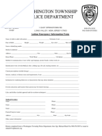 Autism Emergency Information Form