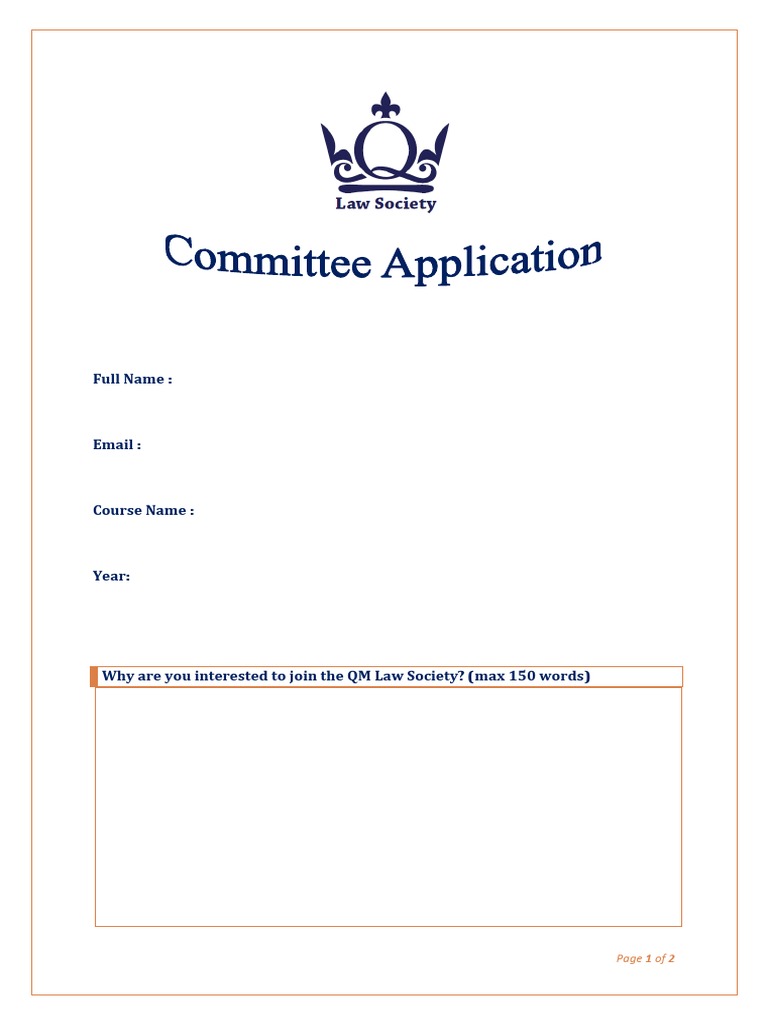 Committee Application | PDF | Social Media | Popular Culture & Media ...