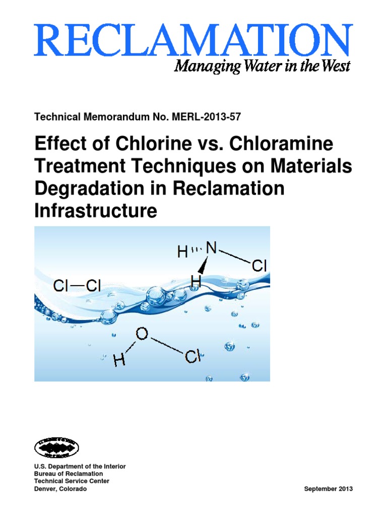 Effect of Chlorine vs Chloramine Treatment Techniques on Materials