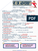 Adjective or Adverb Worksheet PDF