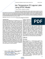 Analysis of Water Temperature of Laguna Lake Using Efdc Model