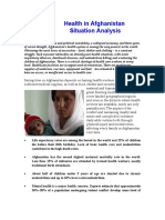 Health in Afghanistan Situation Analysis