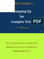 Module 1/: Ramping Up For Complex Texts