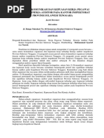 Download PENGARUH  KOMUNIKASI DAN KEPUASAN KERJA PEGAWAI TERHADAP KINERJA AUDITOR PADA KANTOR INSPEKTORAT PROVINSI SULAWESI TENGGARA by Jacob Breemer SN360249456 doc pdf
