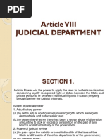 Article VIII Judicial Department