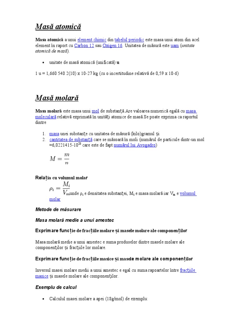 Necinste Decodifica Sticker Masa Molara Medie Formula Ilaria Ro