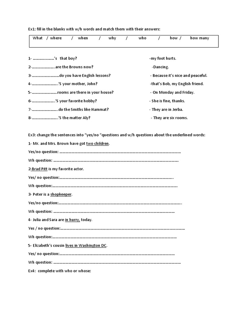WH Questions Vs Yes No Questions 84241 | PDF