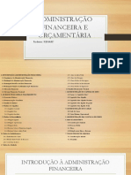 Administração Financeira e Orçamentária