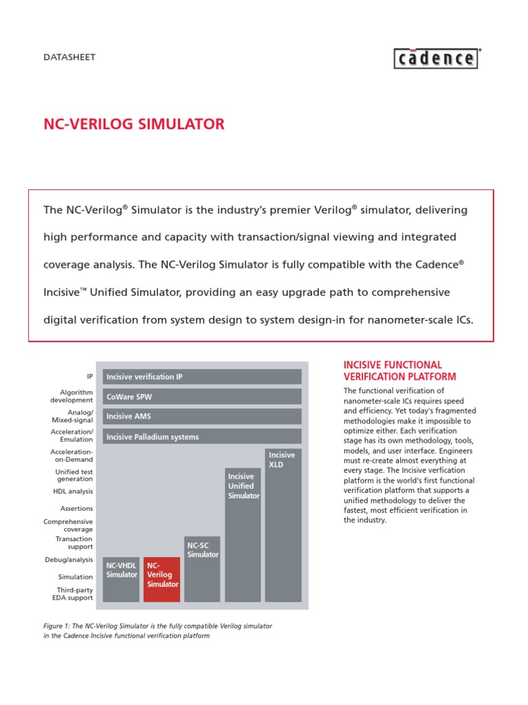 Nc-Verilog Simulator: Datasheet | PDF | Digital Electronics | Computer ...