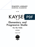 Kayser 36 Studies Op.20 For Violin