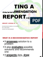 Writing A Recommendation Report